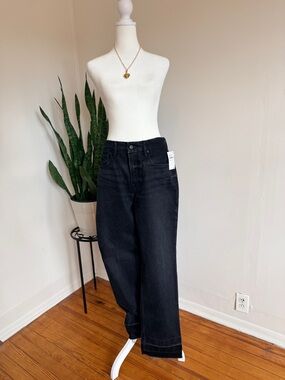 Good American | Good Icon Straight Black High Rise Jeans